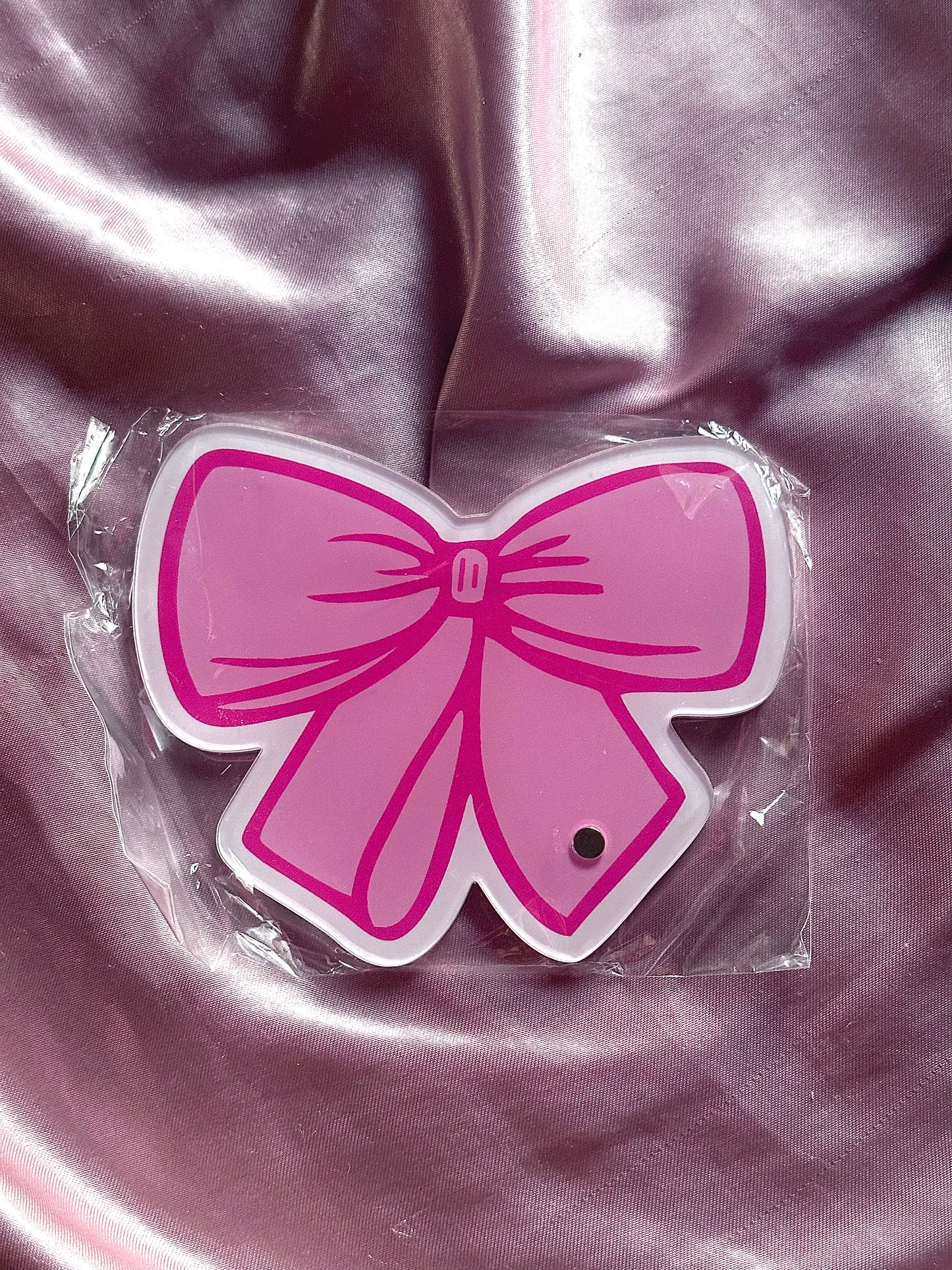 Pink Bow Acrylic Lash Tile